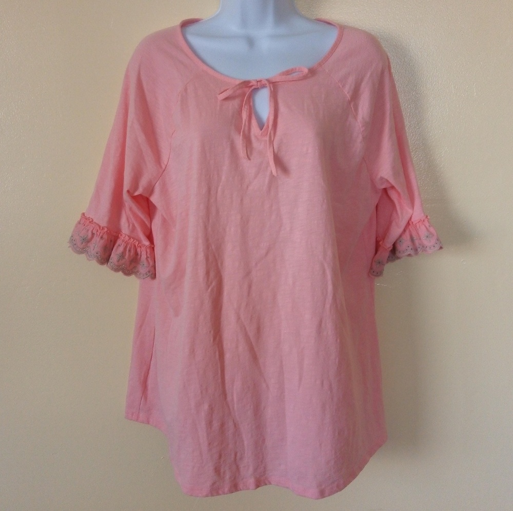 👍 Pink St. John's Bay Tunic Size XLT